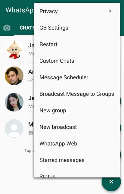 GB WhatsApp Yang Bisa Download Status

