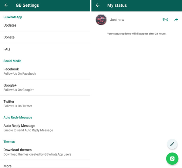 GB WhatsApp Status
